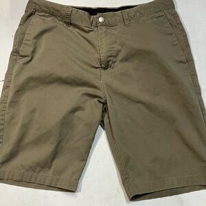 Volcom Men's Khaki Vmonty 22" Stretch Chino Shorts